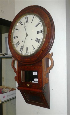 Lot 640 - An inlaid striking wall clock