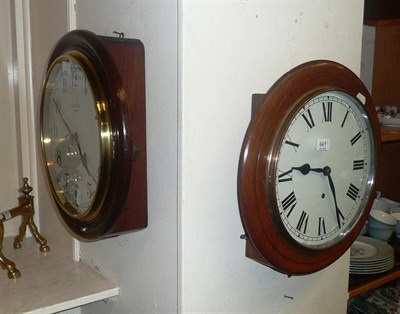 Lot 641 - Circular dial wall clock and another