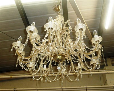 Lot 643 - Large cut glass chandelier