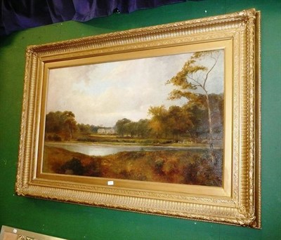 Lot 697 - A large 19th century framed oil, 'Roecliffe Hall'