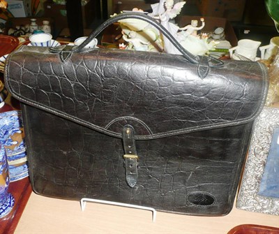 Lot 61 - A Mulberry black leather briefcase