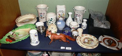 Lot 116 - Quantity china and glassware including a Beswick fox