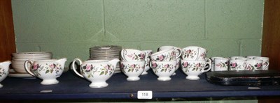 Lot 118 - A cased set of four silver crab eaters and a Wedgwood Hathaway Rose tea and coffee service