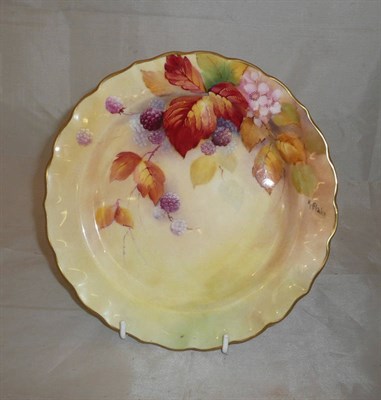 Lot 130 - Royal Worcester plate signed 'Blake'