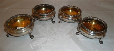 Lot 157 - A set of four Georgian silver salts