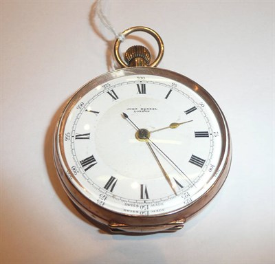 Lot 172 - An open faced pocket watch stamped '375'