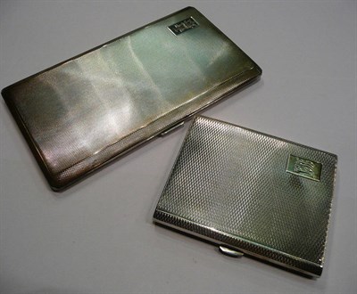 Lot 180 - Two silver cigarette cases, 10oz approx