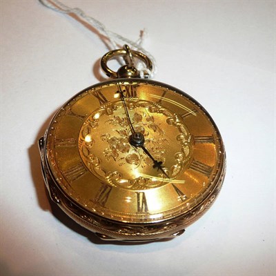 Lot 194 - An 18ct gold pocket watch