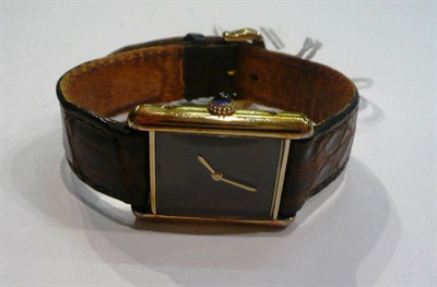 Lot 198 - A lady's Must de Cartier wristwatch with certificate