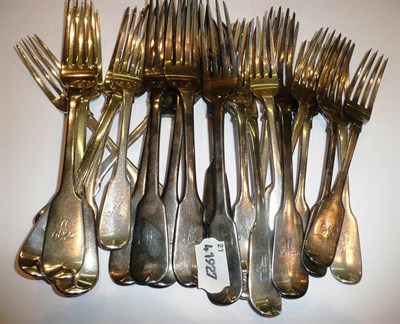 Lot 200 - Twenty three silver forks