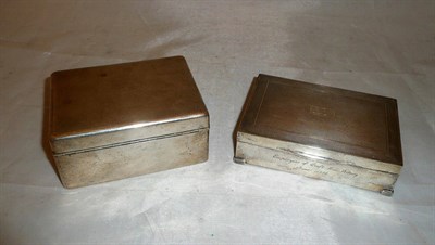 Lot 228 - Two silver cigarette boxes