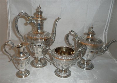 Lot 257 - A Roberts & Belk four piece plated tea service