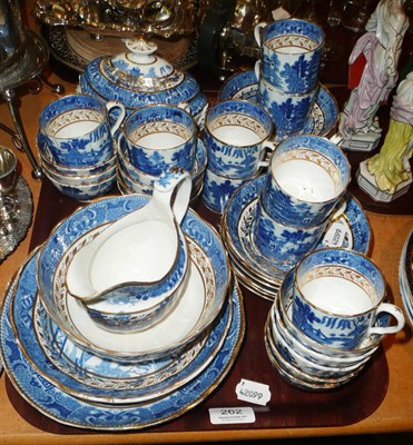 Lot 262 - Early 19th century English blue and white tea set