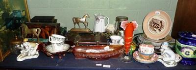 Lot 273 - Quantity of ceramics, glass and ornamental items including a pair of Bruce Bairnsfather plates...