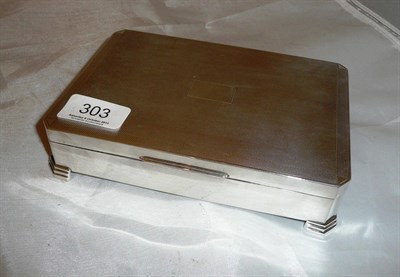 Lot 303 - Silver cigarette box