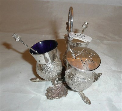 Lot 333 - Hamilton & Inches silver 'thistle' condiment