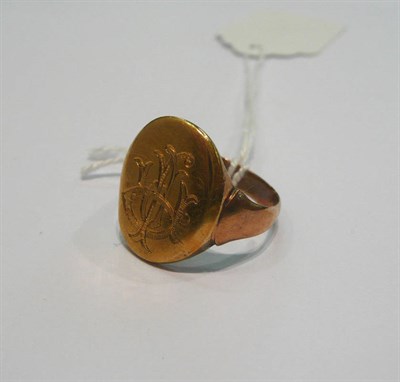 Lot 347 - Signet ring - the head stamped '18' on a later shank.