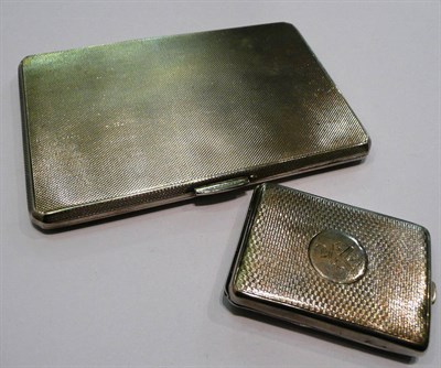 Lot 363 - Silver cigarette case and a silver vesta