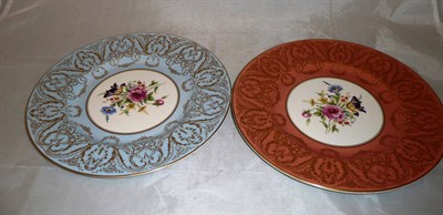 Lot 397 - Two Royal Worcester floral plates