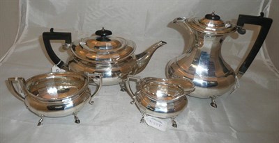 Lot 403 - Four piece silver tea service 64oz approx