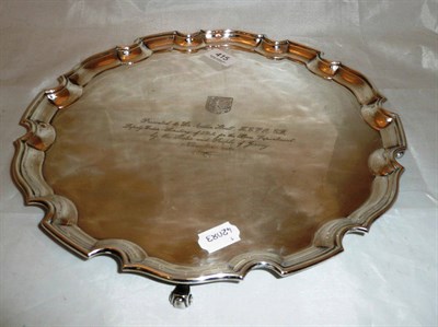 Lot 415 - Silver tray - 40oz approximately