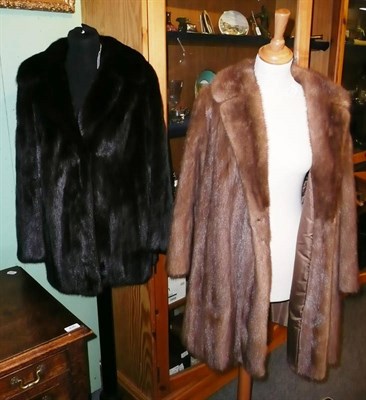 Lot 434 - A mink coat and another