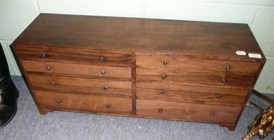 Lot 447 - Rosewood collector's chest with eight graduated drawers