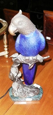 Lot 480 - Reproduction parrot lamp