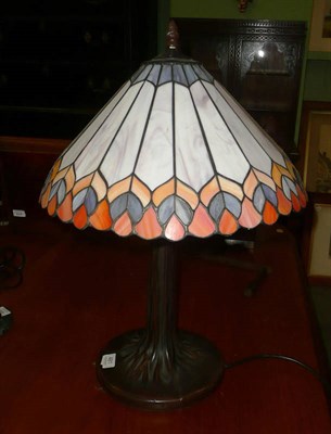 Lot 481 - Reproduction Tiffany style lamp