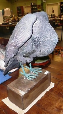 Lot 491 - Large stoneware model of a raven