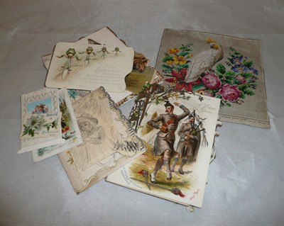 Lot 521 - A small collection of Victorian and later greetings cards