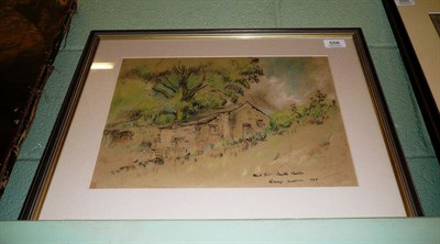 Lot 556 - George Jackson 'Mill Hill Castle Bolton', pen, ink and pastel