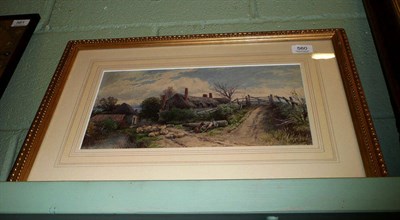 Lot 560 - Tom Rowden - watercolour 'Farmstead'