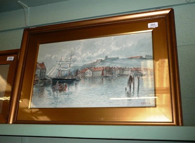 Lot 565 - Pair of watercolours of Whitby