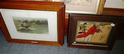 Lot 575 - Three Maude Earl prints, two Cecil Aldin prints and one black and white print (6)