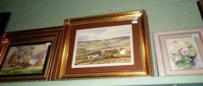 Lot 578 - Brenda Ramsley, four watercolour landscape studies of Yorkshire and a still life