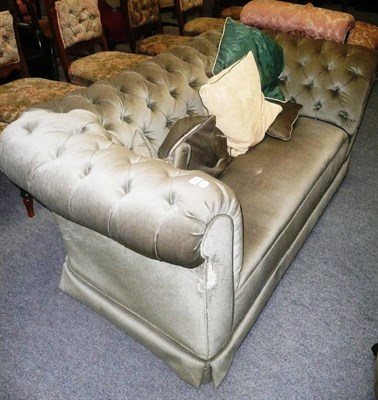 Lot 640 - Chesterfield drop end settee