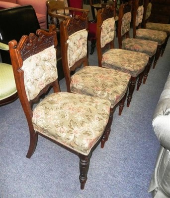 Lot 641 - Six Edwardian side chairs