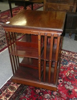 Lot 651 - Edwardian mahogany revolving bookcase