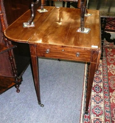 Lot 666 - A Georgian inlaid mahogany Pembroke table