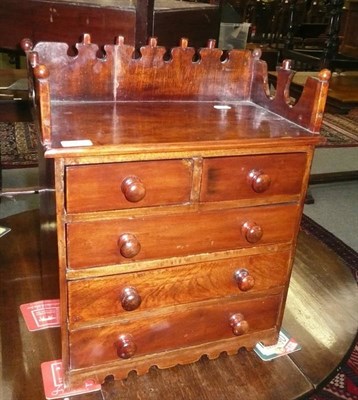 Lot 675 - Victorian mahogany chest with superstructure