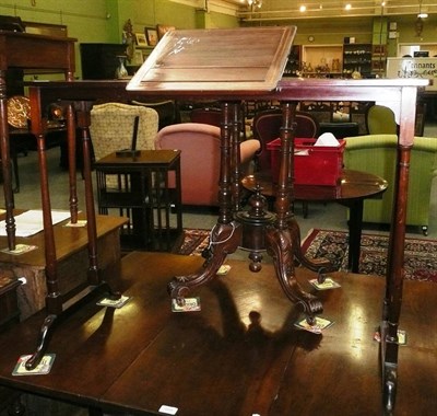 Lot 688 - An inlaid mahogany reading stool