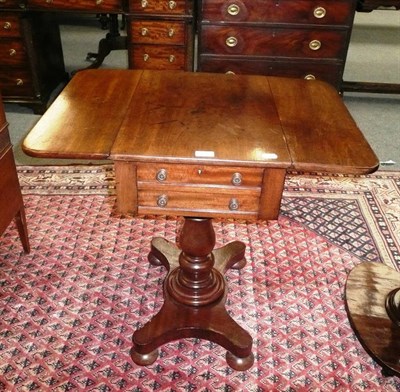 Lot 728 - A Victorian mahogany pedestal work table