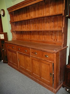 Lot 739 - Large pine kitchen dresser