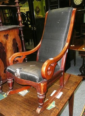 Lot 754 - A Victorian child's mahogany-framed rocking chair