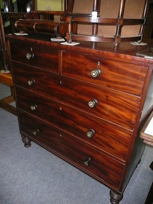 Lot 761 - A mahogany four height chest of drawers