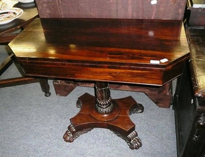 Lot 796 - A Georgian rosewood fold-over games table