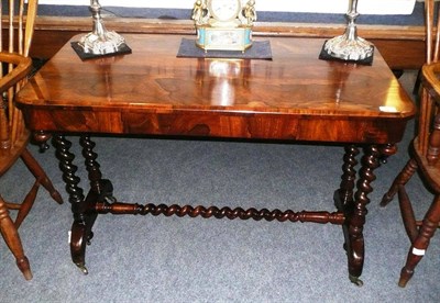 Lot 801 - A Victorian rosewood centre table