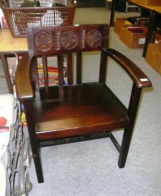 Lot 827 - Arts & Crafts oak armchair