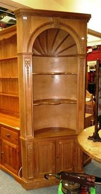 Lot 865 - Georgian style pine corner cupboard